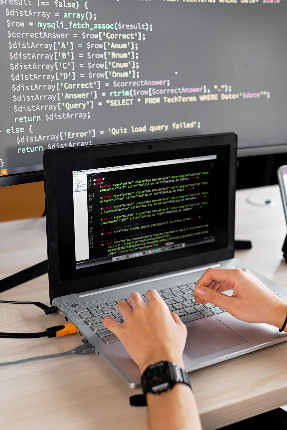 Website development workspace